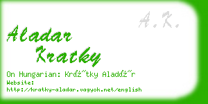 aladar kratky business card